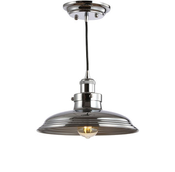 Bedford 11" Adjustable Iron Industrial Rustic LED Pendant - JONATHAN Y